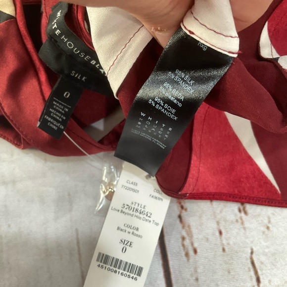NWT WHITE HOUSE BLACK MARKET SILK TOP - Picture 8 of 8